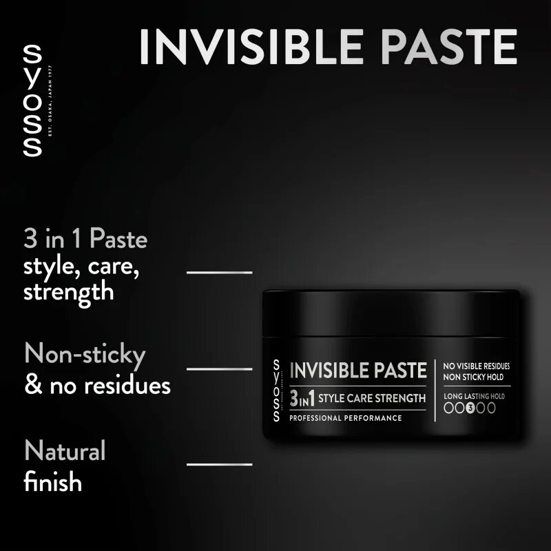 Syoss Invisible Hold Átlátszó formázó paszta közepesen erős rögzítéshez 100 ml