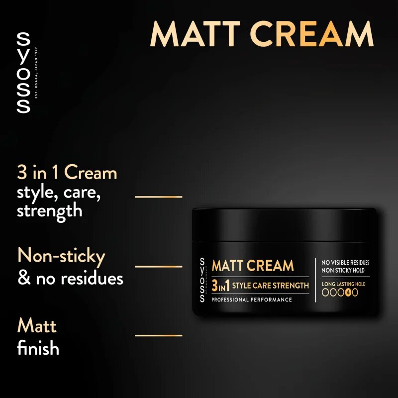Syoss Matt Cream Matt hajformázó krém a formáért és a fixálásért 100 ml