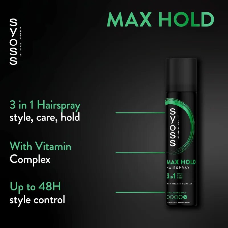 Syoss Max Hold hajlakk extra erős fixáló hatású 300 ml