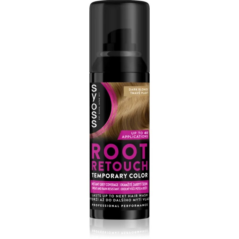 Syoss Root Retoucher tonizáló festék a lenőtt hajra spray -ben árnyalat Dark Blonde 120 ml