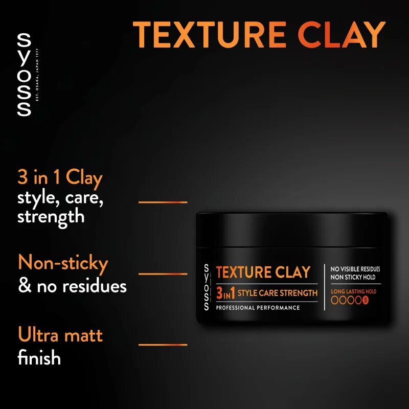 Syoss Texture Clay formázó agyag extra erős fixálással 100 ml