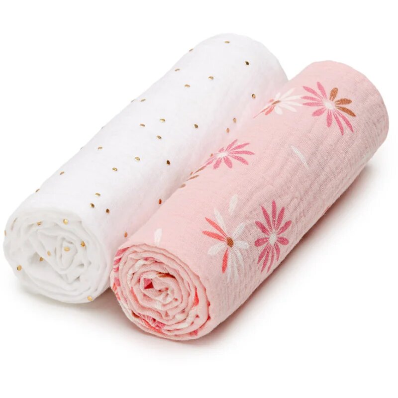 T-Tomi BIO Muslin Diapers mosható pelenkák Lily 65x65 cm 2 db