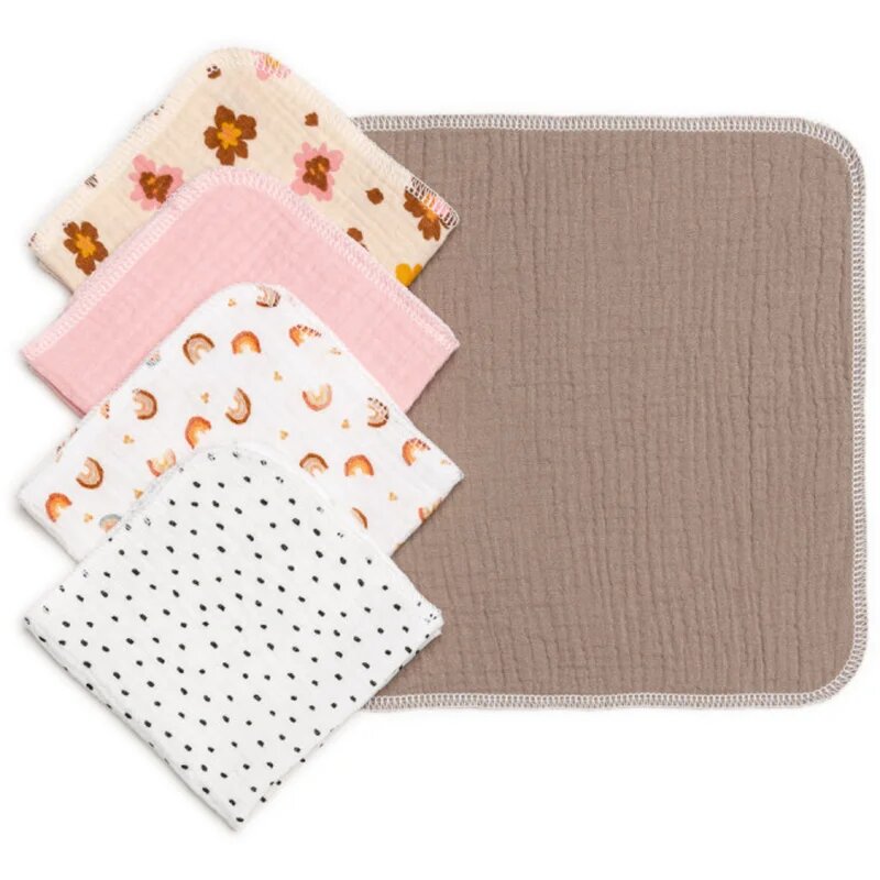T-Tomi BIO Muslin Napkins kendők 25 x 25 cm Girl 5 db