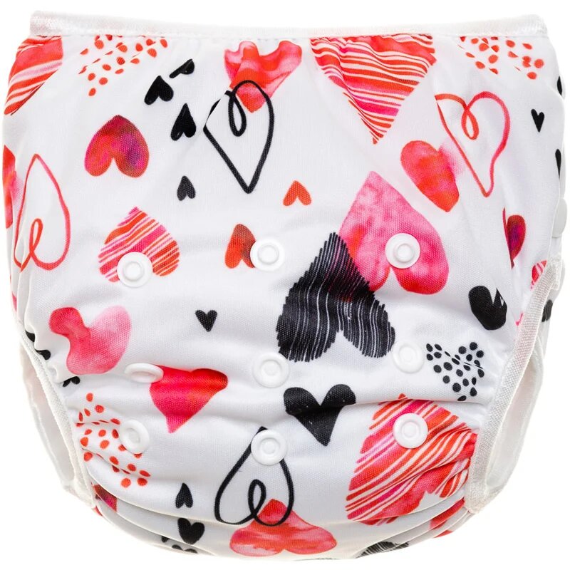T-Tomi Diaper Swimwear Hearts mosható úszópelenkák 5-12 kg 1 db