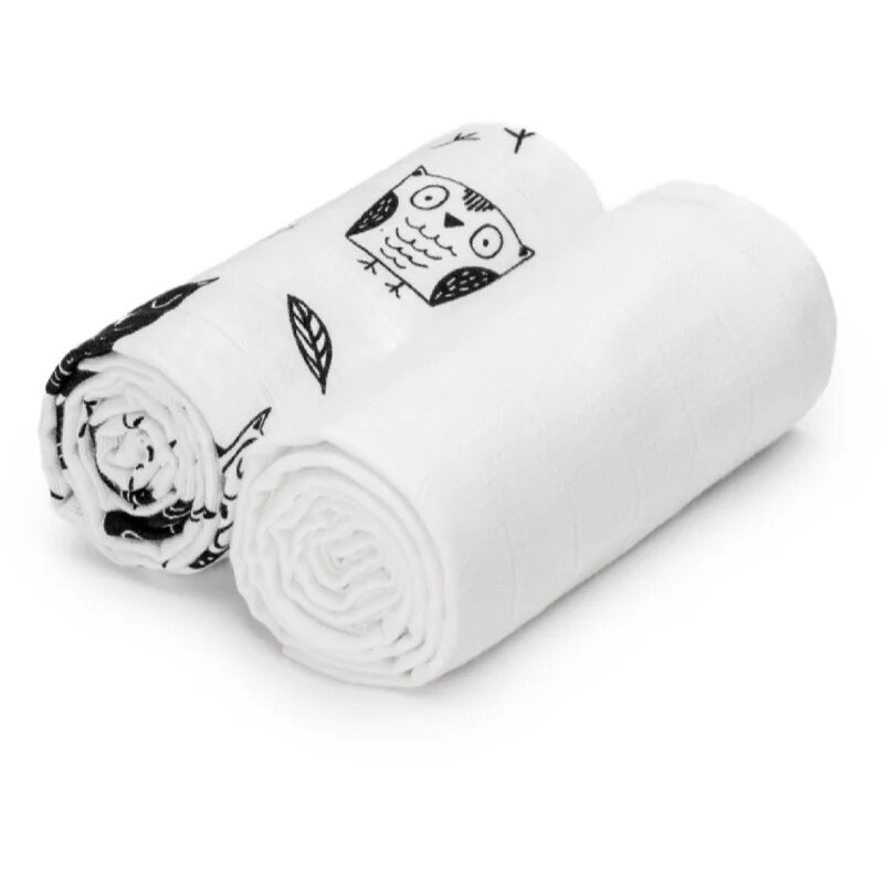 T-Tomi TETRA Cloth Towels EXCLUSIVE COLLECTION törölköző Owls 90x100 cm 2 db