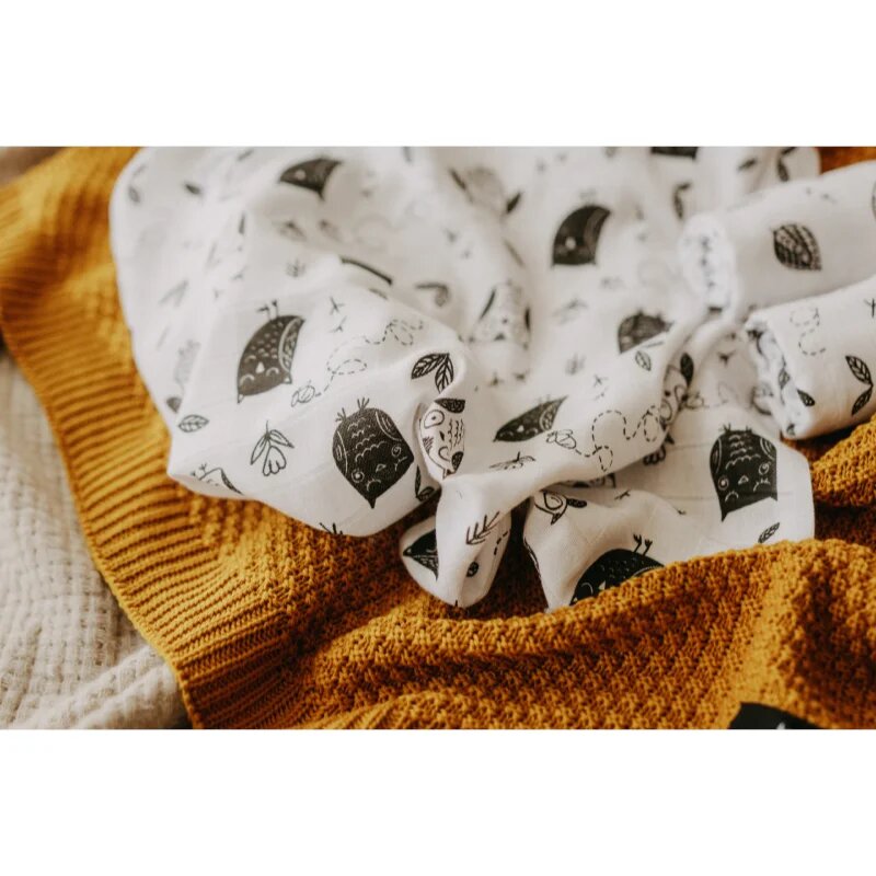 T-Tomi TETRA Cloth Towels EXCLUSIVE COLLECTION törölköző Owls 90x100 cm 2 db
