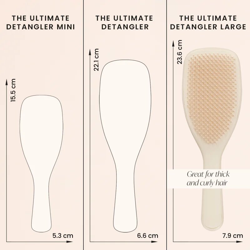 Tangle Teezer Large Ultimate Detangler Vanilla nagy lapos hajkefe nedves hajra Vanilla 1 db