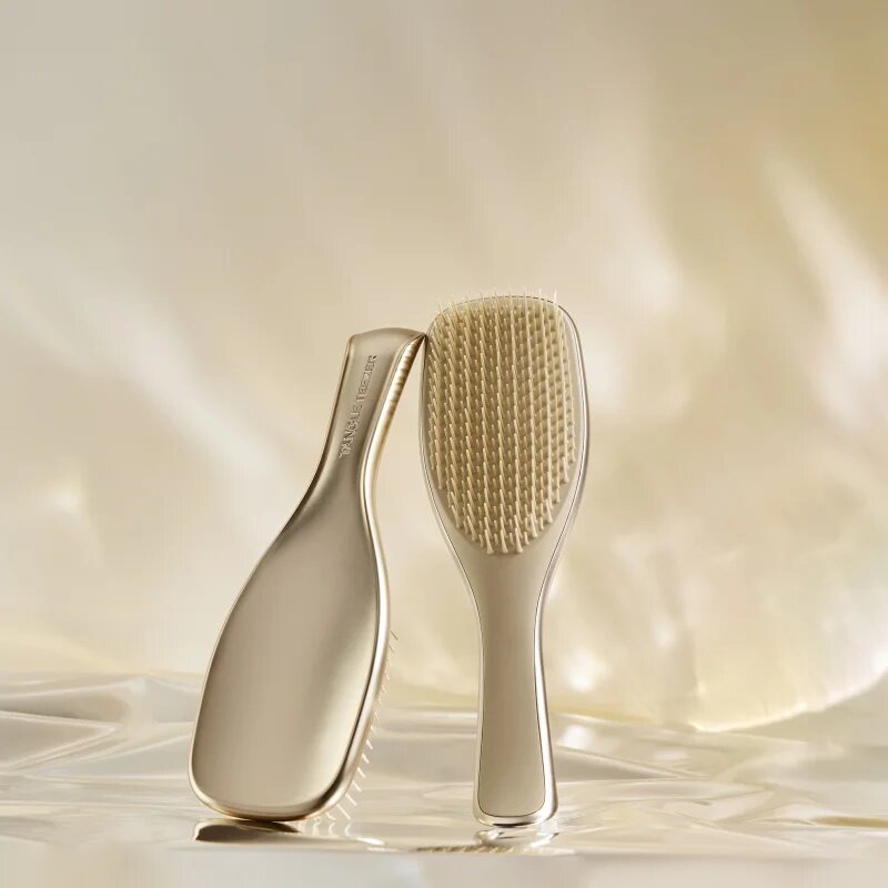 Tangle Teezer Ultimate Detangler Chrome lapos kefe egyenes és göndör hajra Neo Gold 1 db