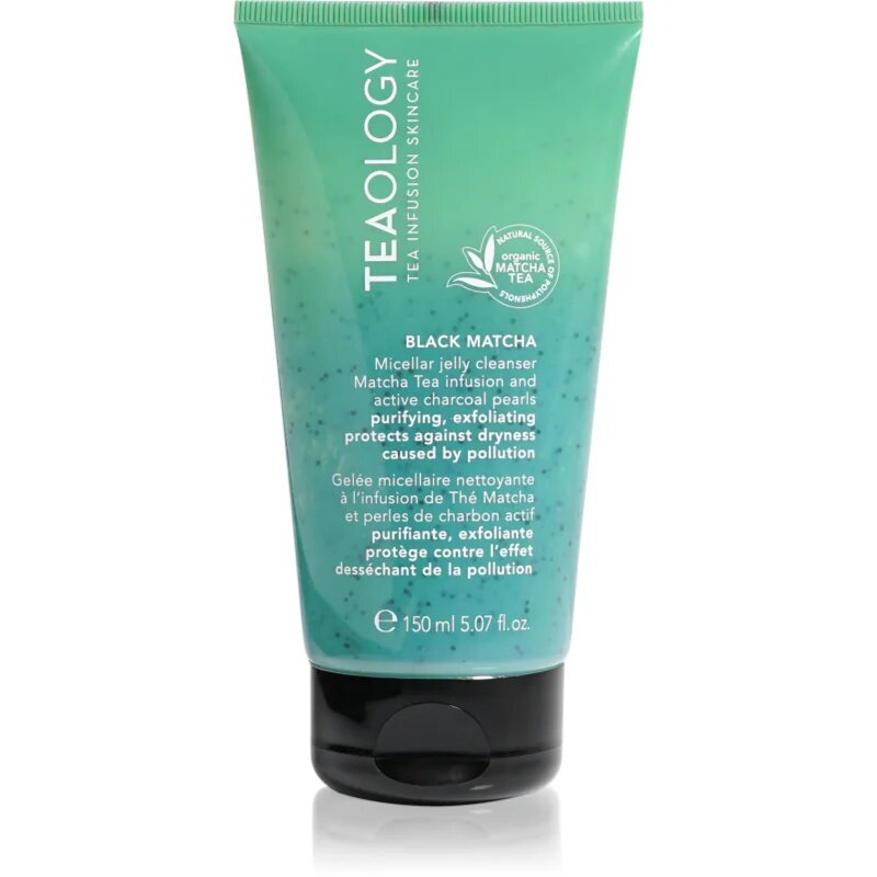 Teaology Cleansing Black Matcha Micellar Jelly Cleanser tisztító micellás emulzió peeling hatással 150 ml