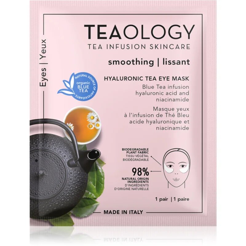 Teaology Face Mask Hyaluronic Eye Mask hialuronsavas hidratáló maszk a szem környékére 1 pár