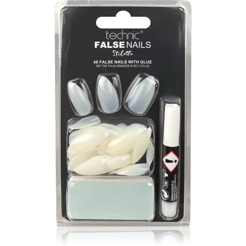 Technic Cosmetics False Nails Stiletto műköröm 48 db