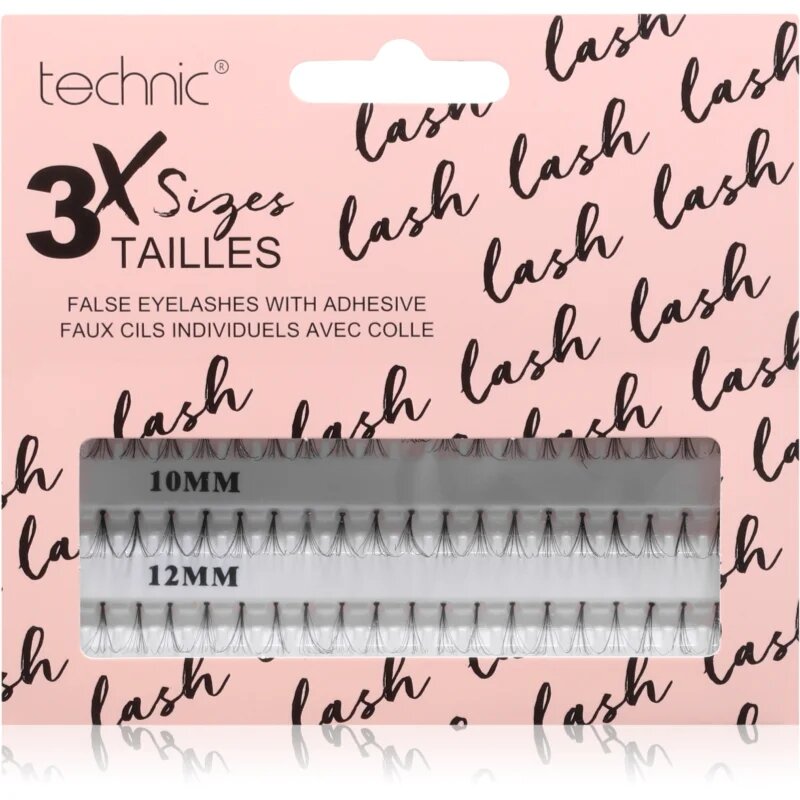 Technic Cosmetics Individual False Eyelashes ragasztható tincses műszempillák 60 db