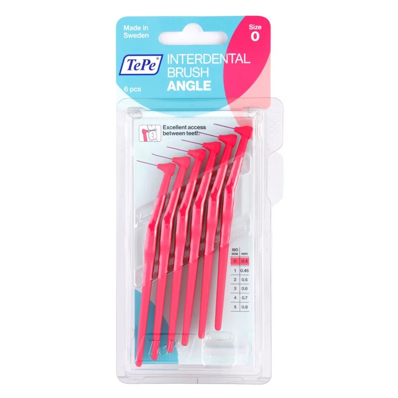 TePe Angle Size 0 fogköztisztító kefék 04 mm 6 db