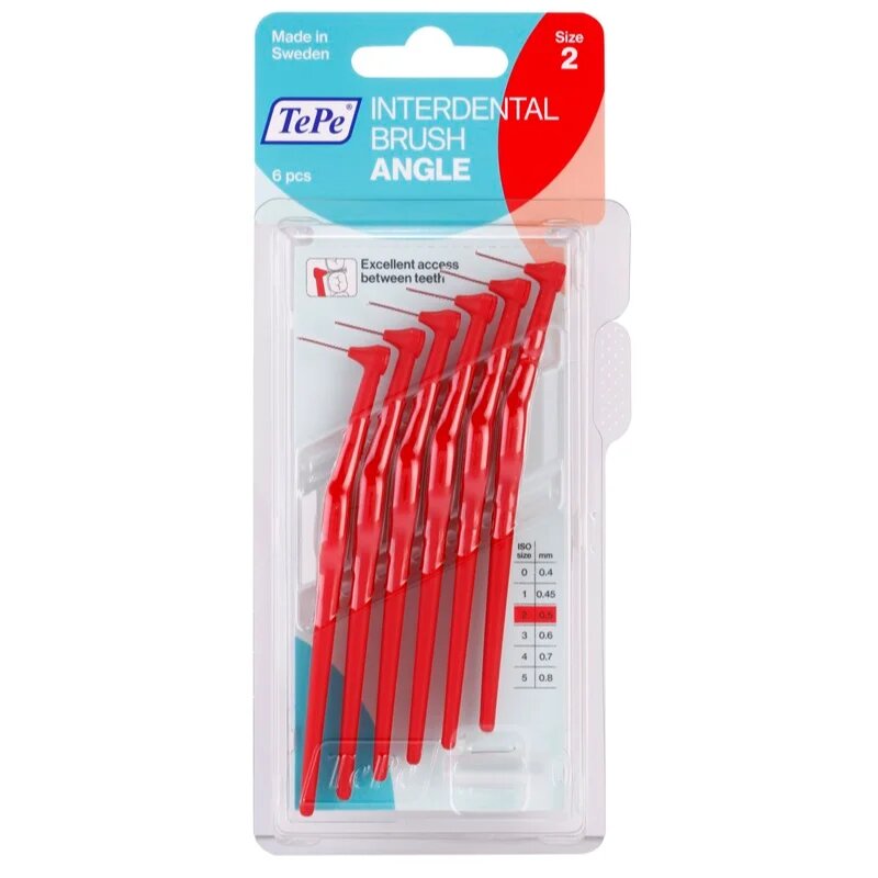 TePe Angle Size 2 fogköztisztító kefék 05 mm 6 db