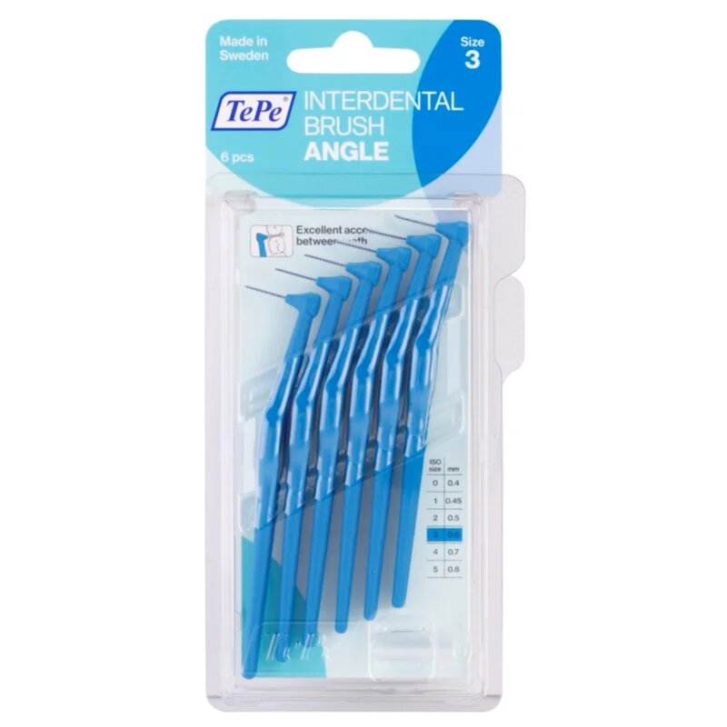 TePe Angle Size 3 fogköztisztító kefék 06 mm 6 db