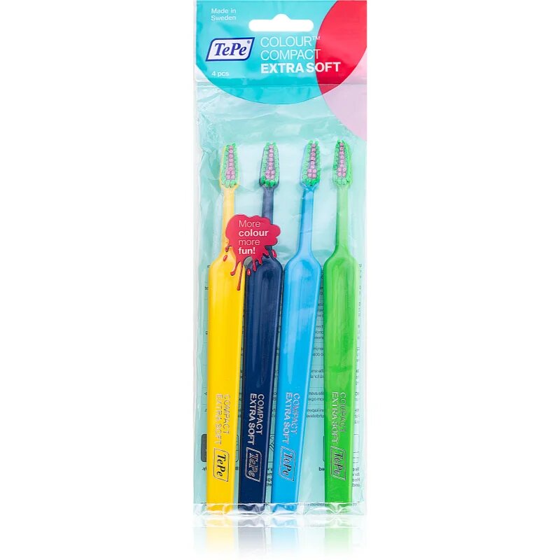 TePe Colour Compact fogkefe extra soft 4 db