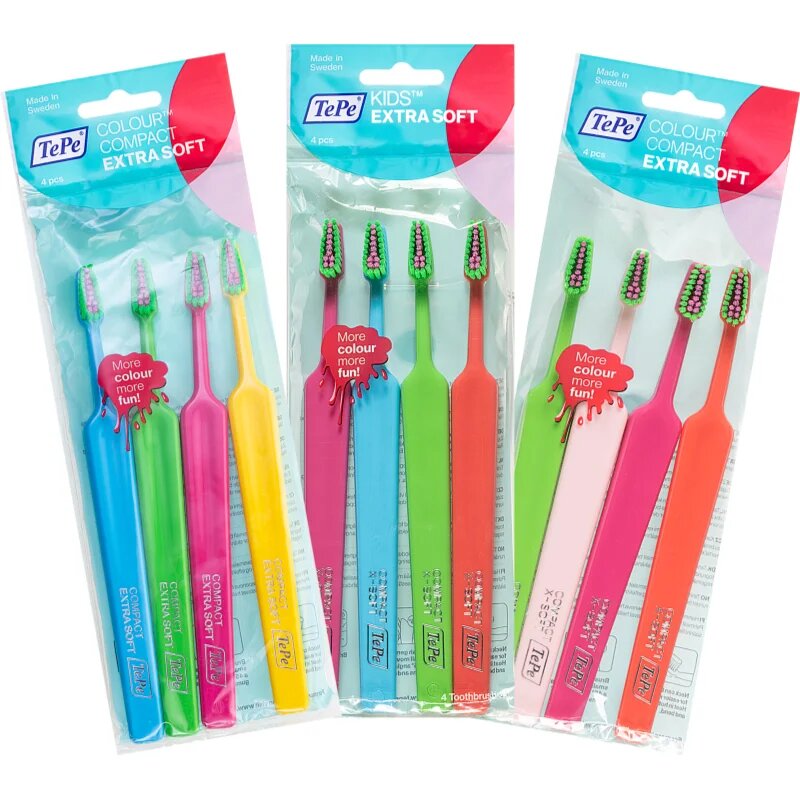 TePe Colour Compact fogkefe extra soft 4 db
