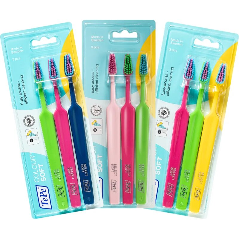 TePe Colour Soft soft fogkefék 3 db