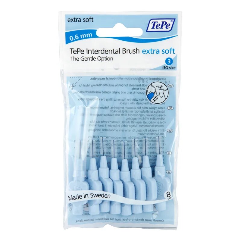 TePe Extra Soft fogköztisztító kefék 06 mm 8 db