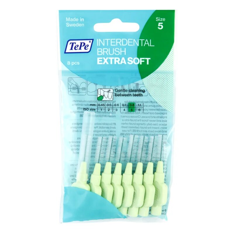 TePe Extra Soft fogköztisztító kefék 08 mm 8 db