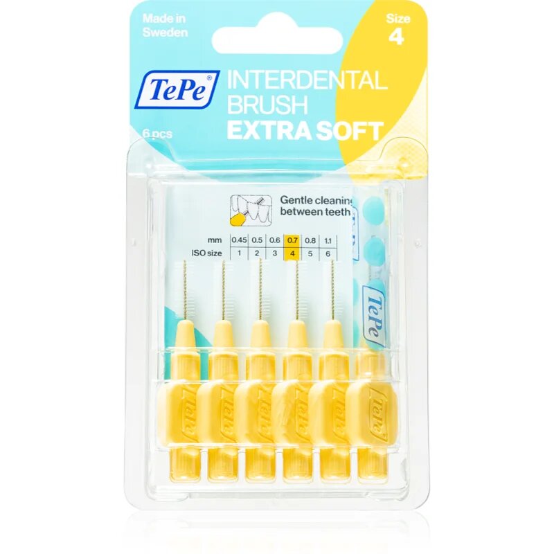 TePe Interdental Brush Extra Soft fogköztisztító kefék 07 mm 6 db