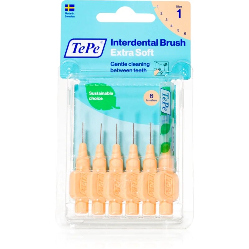 TePe Interdental Brush Extra Soft fogköztisztító kefék Orange 045 mm 6 db