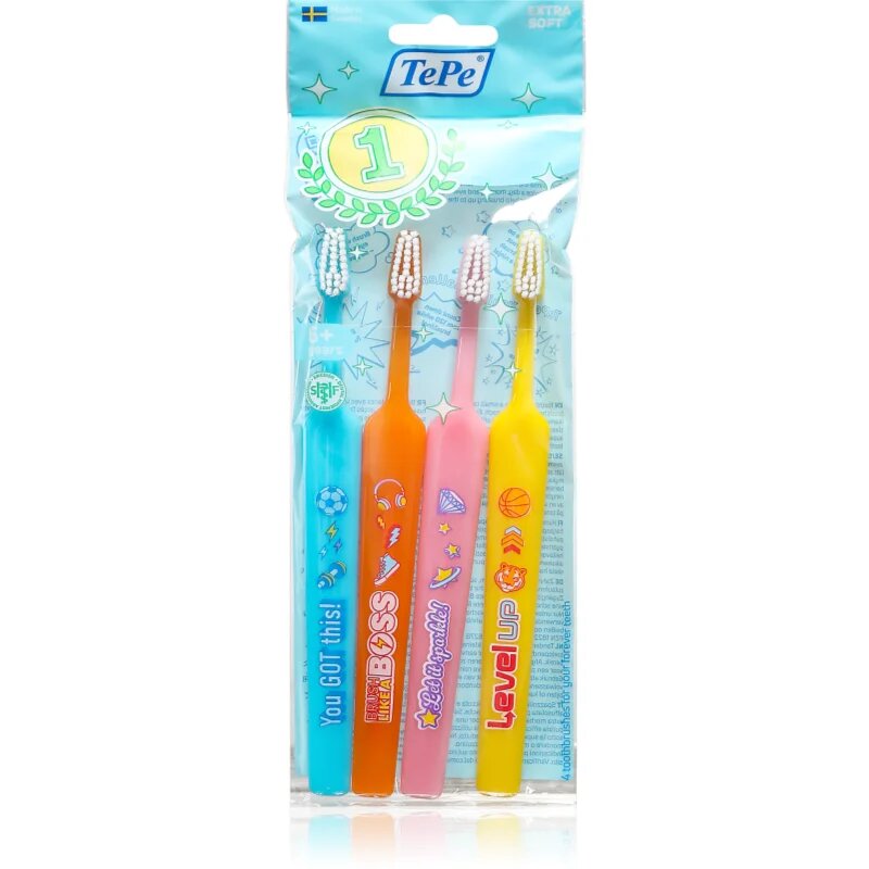 TePe Kids Extra Soft fogkefe extra soft gyermekeknek 4 db