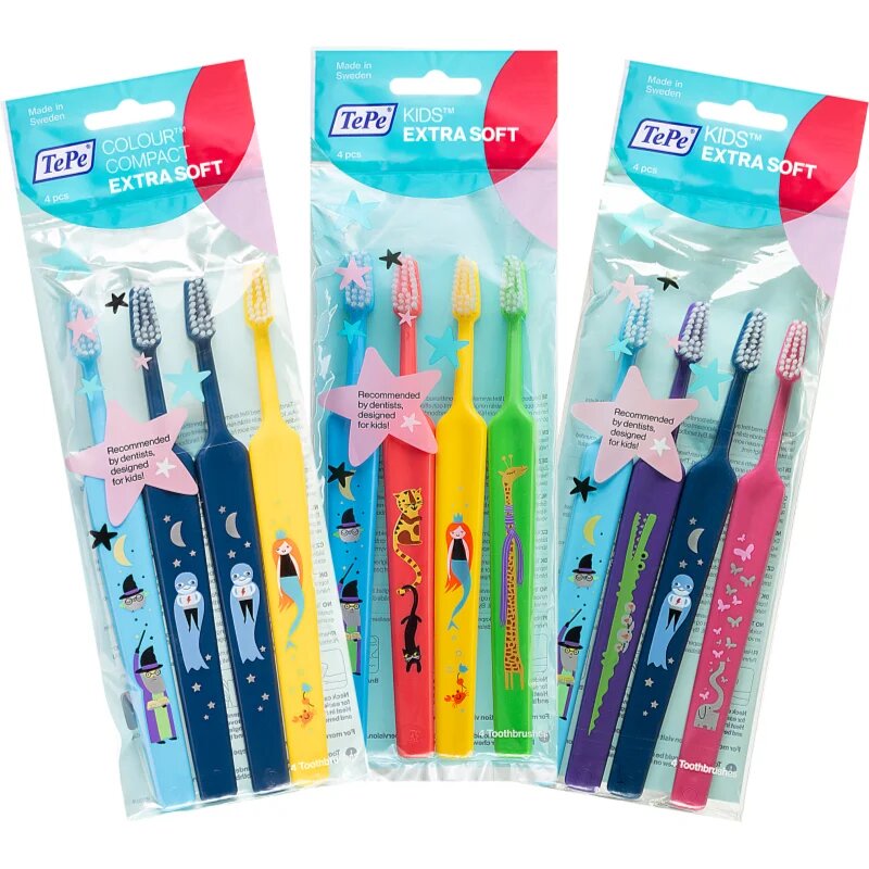 TePe Kids Extra Soft fogkefe extra soft gyermekeknek 4 db