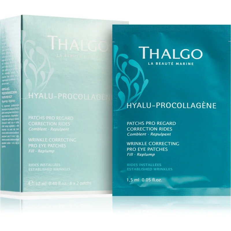 Thalgo Hyalu-Procollagen Wrinkle Correcting Pro Eye Patches simító szemkörnyék maszk 8x2 db