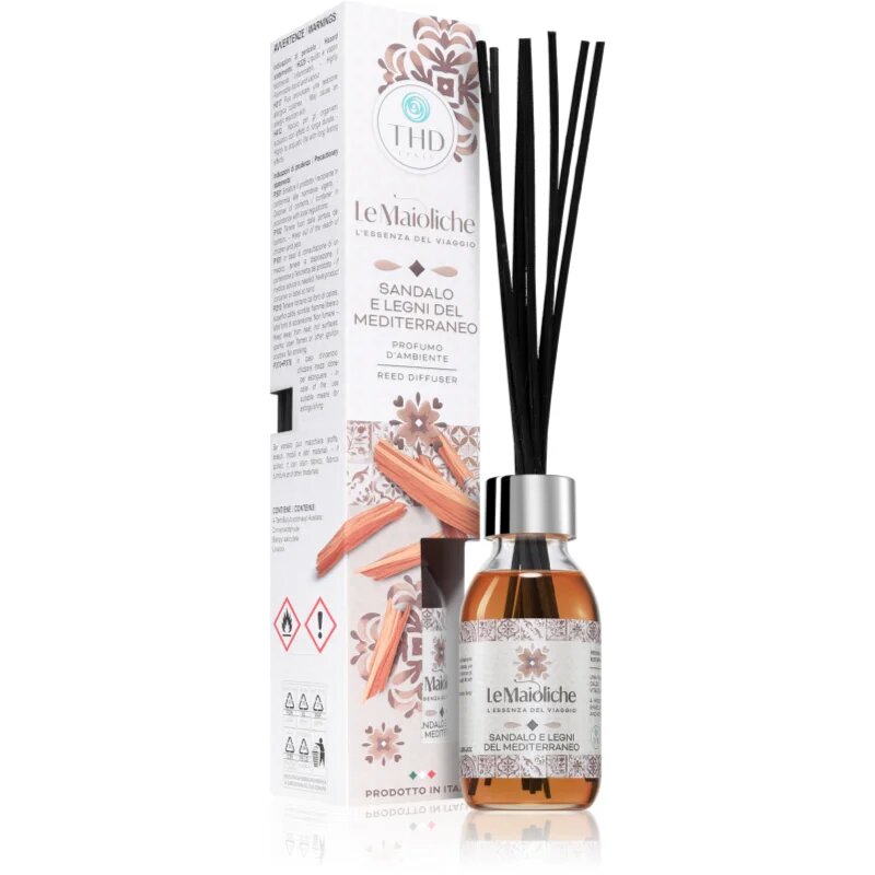 THD Le Maioliche Sandalo e Legni Del Mediterraneo Aroma diffúzor töltettel 100 ml