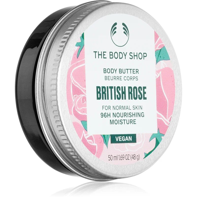 The Body Shop British Rose Body Butter testvaj rózsa illattal 50 ml