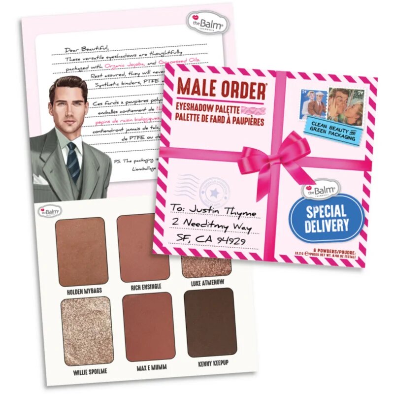 theBalm Male Order® Special Delivery szemhéjfesték paletta 13.2 g
