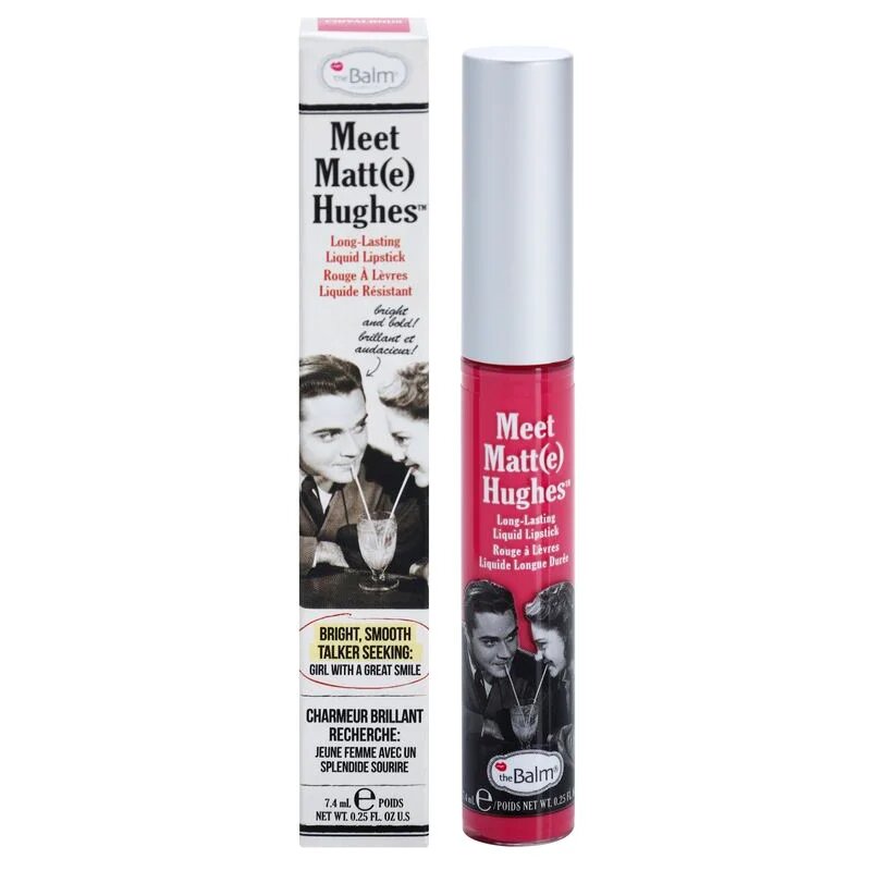 theBalm Meet Matt(e) Hughes Long Lasting Liquid Lipstick hosszantartó folyékony rúzs árnyalat Chivalrous 7.4 ml