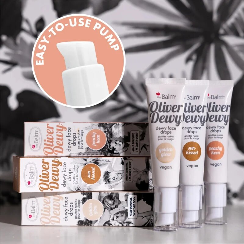 theBalm Oliver Dewy Face Drops folyékony bőrélénkítő árnyalat Golden Glow 28 ml