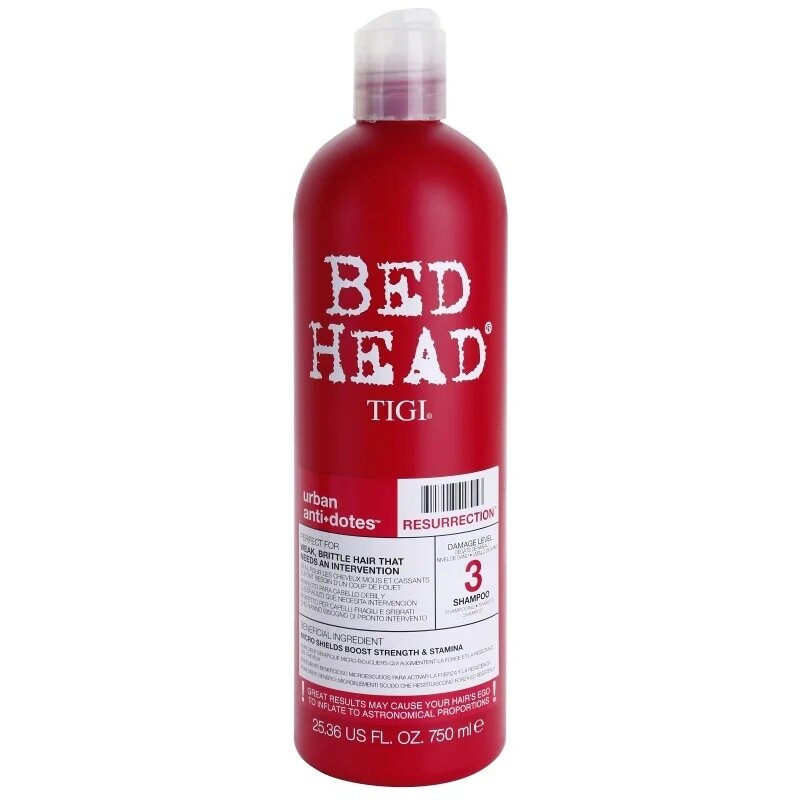 TIGI Bed Head Urban Antidotes Resurrection sampon gyenge károsult hajra 750 ml