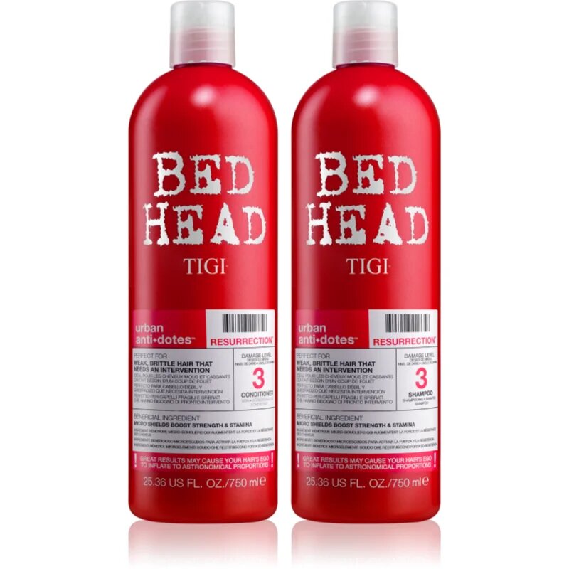 TIGI Bed Head Urban Antidotes Resurrection takarékos kiszerelés gyenge károsult hajra hölgyeknek