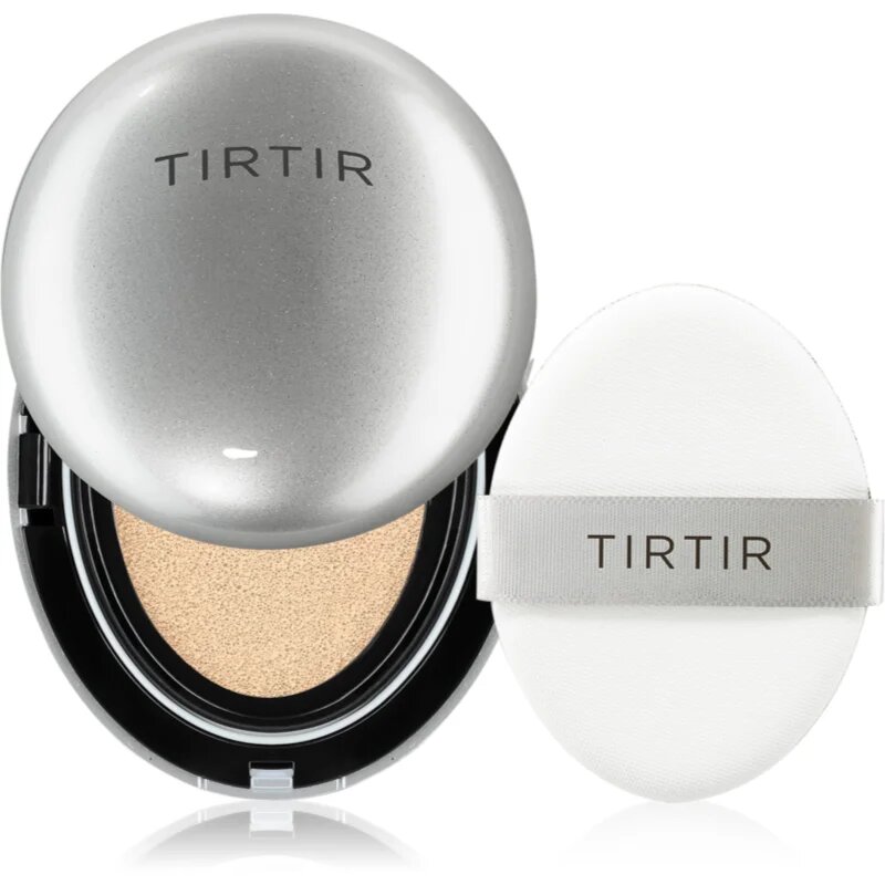 TIRTIR Mask Fit Aura Cushion Mini hidratáló alapozó sminkszivaccsal az élénk bőrért árnyalat 24W Soft Beige 4.5 g