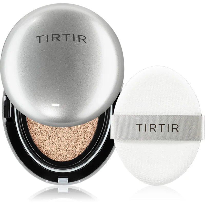 TIRTIR Mask Fit Aura Cushion Mini hidratáló alapozó sminkszivaccsal az élénk bőrért árnyalat 27C Cool Beige 4.5 g