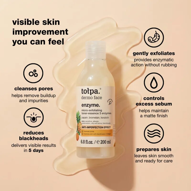 Tołpa Dermo Face Enzyme tisztító emulzió peeling hatással 200 ml