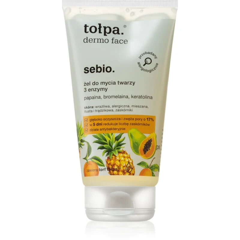 Tołpa Dermo Face Enzyme tisztító gél a mitesszerek ellen 150 ml