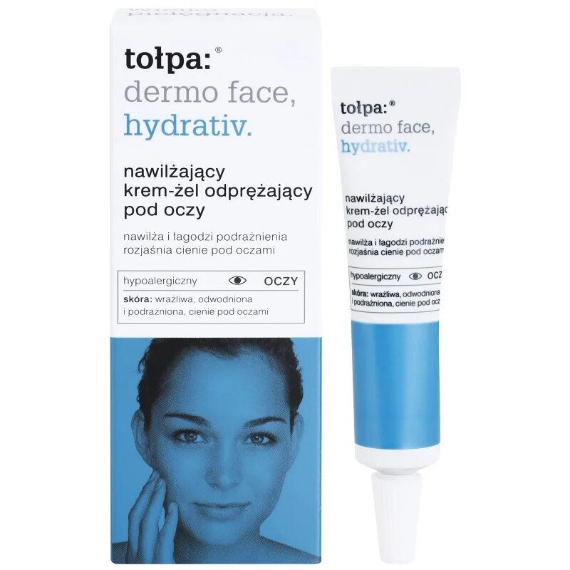 Tołpa Dermo Face Hydrativ szemkörnyékápoló krém-gél a szem alatti sötét karikákra 10 ml