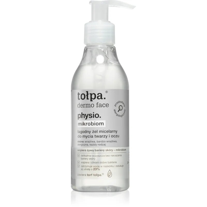 Tołpa Dermo Face Physio Mikrobiom tisztító micellás gél 195 ml