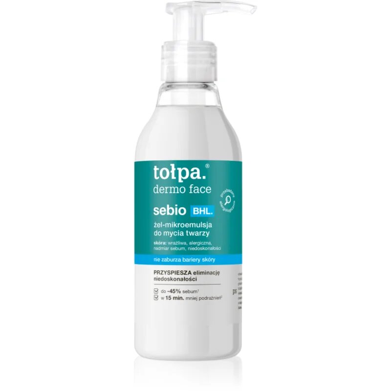 Tołpa Dermo Face Sebio BHL arclemosó gél 195 ml