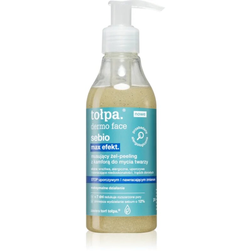 Tołpa Dermo Face Sebio tisztító peelinges gél 195 ml