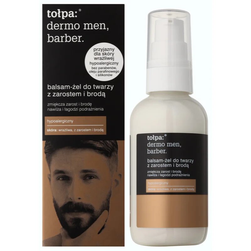 Tołpa Dermo Men Barber nyugtató balzsam- gél szakállra férfiaknak 75 ml
