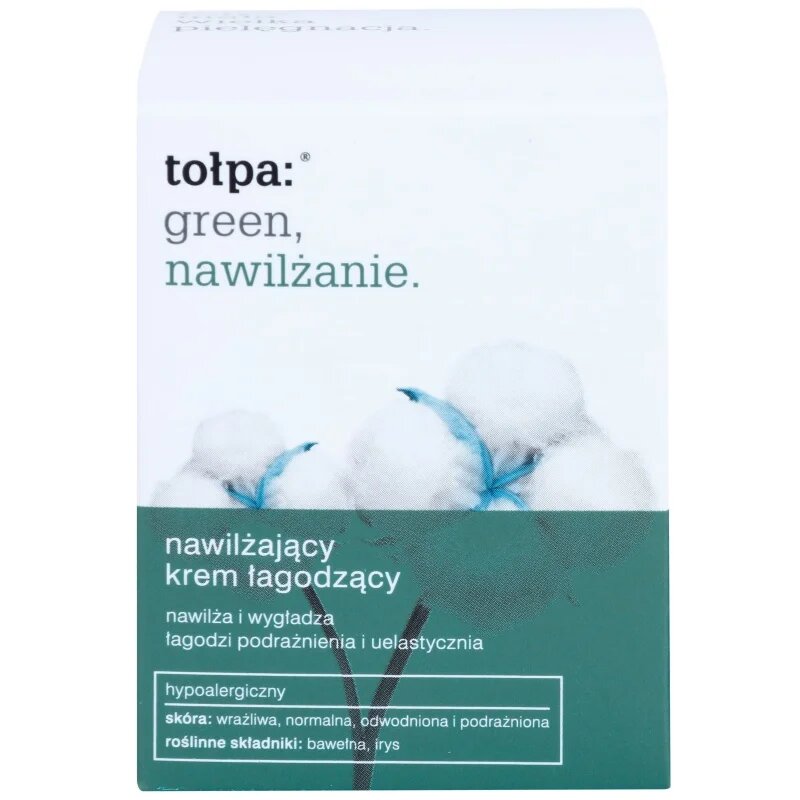 Tołpa Green Moisturizing nyugtató és hidratáló krém kisimító hatással 50 ml