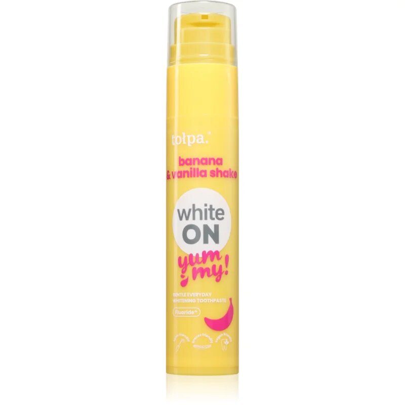Tołpa On White Yummy fehérítő fogkrém íz Banana & Vanilla 60 g