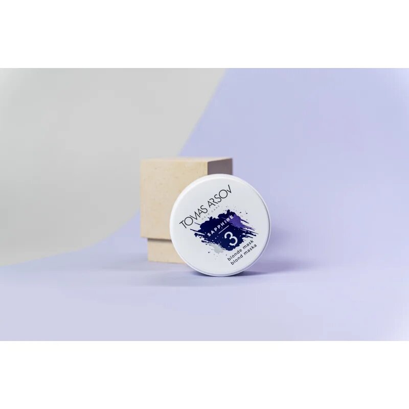 Tomas Arsov Sapphire Blonde Mask természetesen neutralizáló maszk a szőke és melírozott hajra 100 ml