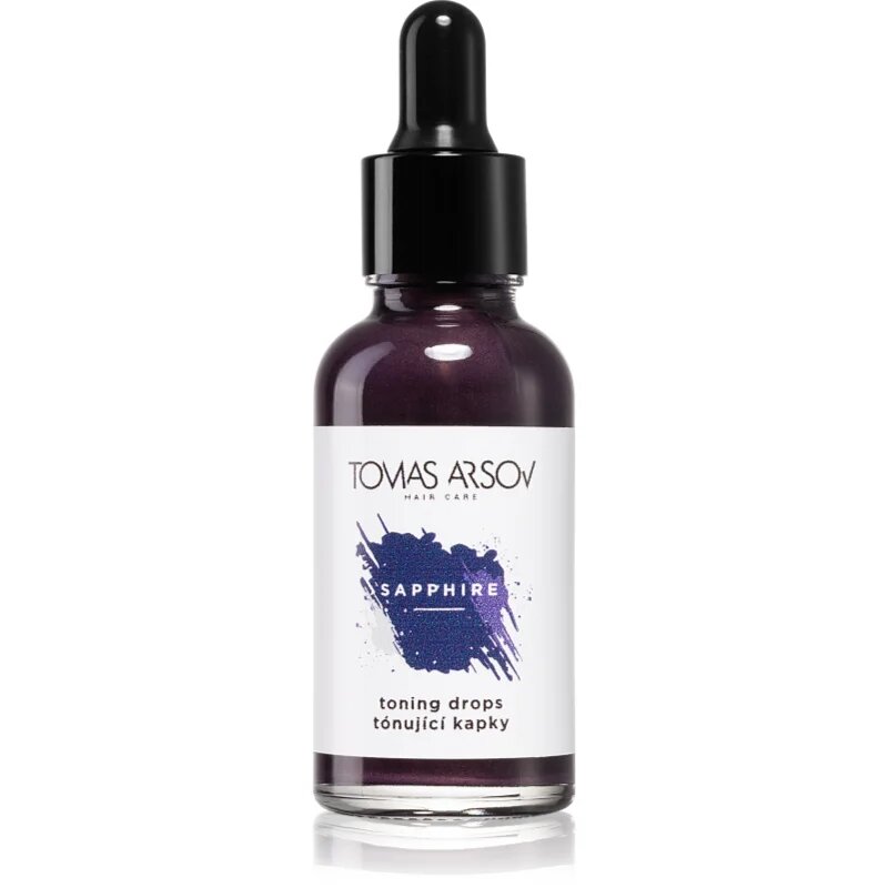 Tomas Arsov Sapphire Toning Drops hajápolás szőkített melírozott hideg szőke hajra 30 ml