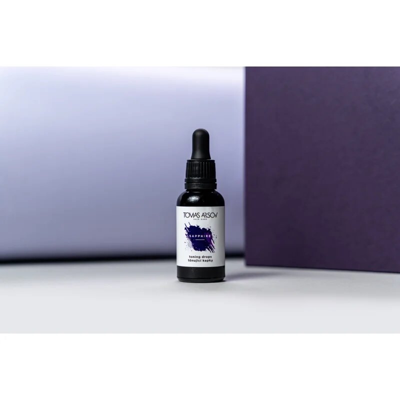 Tomas Arsov Sapphire Toning Drops hajápolás szőkített melírozott hideg szőke hajra 30 ml